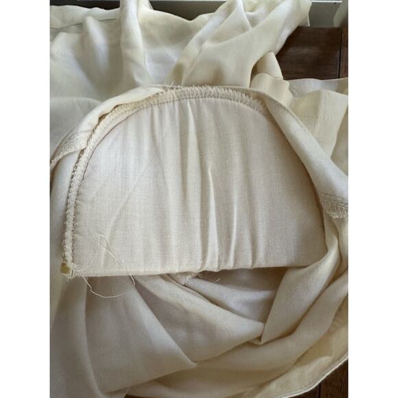 New Mints Rayon Short Sleeve Ivory Blouse Oversized Crop Front Pocket Vintage - Picture 7 of 7